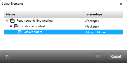 Dialog “Select Elements” › microTOOL Hilfeseiten