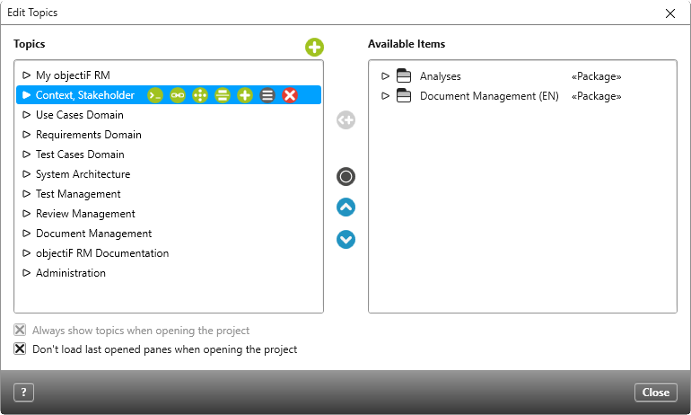 Dialog for ‘Edit Topics’ › microTOOL Hilfeseiten