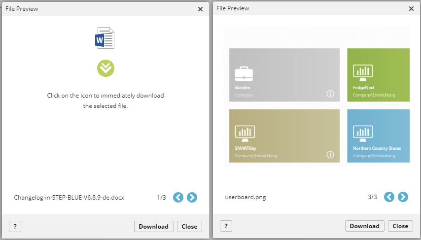 File preview in web client File preview in web client
