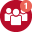 Symbol "Neue Nachricht im Gruppenchat"