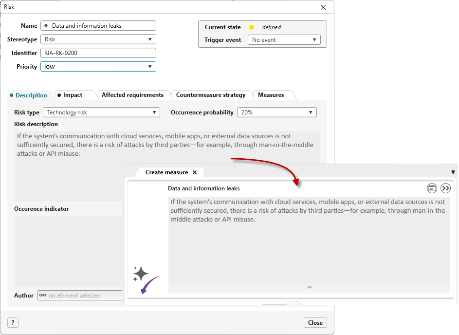Display the content of a text property