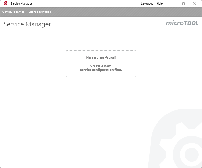 empty service manager