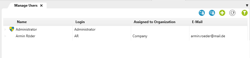 View "Manage Users" View "Manage Users"