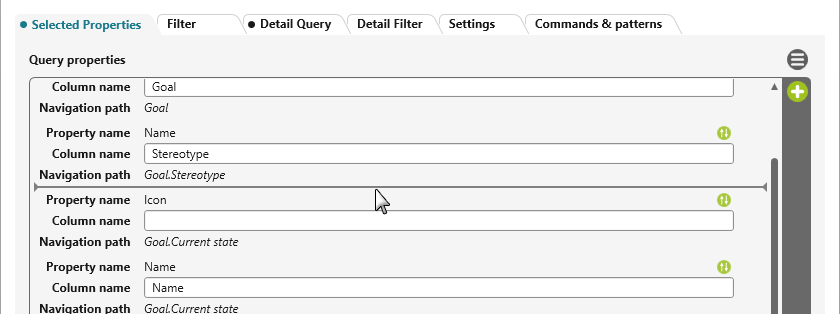 Configuring a Query - Moving Columns Configuring a Query - Moving Columns