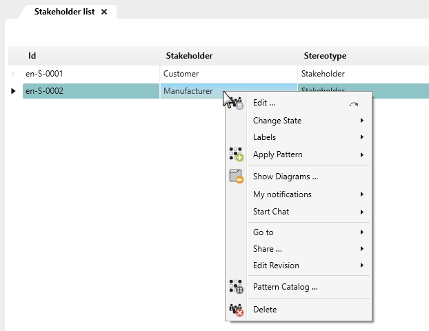Call up context menu in a query Call up context menu in a query